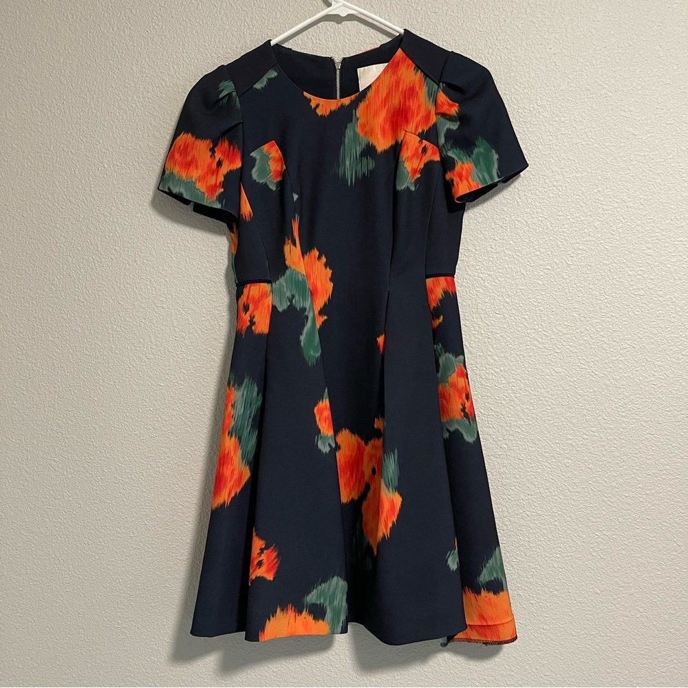 Anthropologie | Magnin | Navy Floral Dress